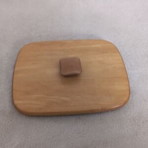Longaberger Woodcraft 8” X 6 1/4” Basket Lid With Knob Nice Condition USA Made